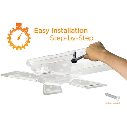 Mount-It MI-4223W Soporte Retráctil Motorizado de Techo para TV 32 a 55" Blanco 66 lb Control Remoto