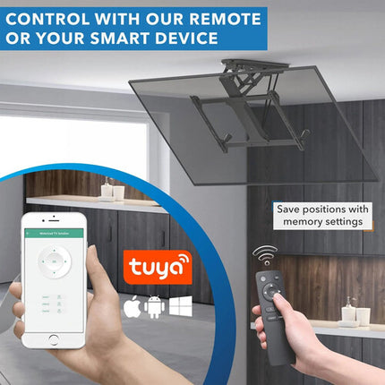 Mount-It! MI-4224 Soporte Techo Motorized para TV 32 a 70" Negro 75° Inclinación Control Remoto
