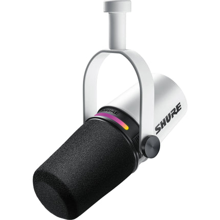Shure MV7+ Micrófono Dinámico para Podcast USB XLR Blanco 48 kHz 24-Bit