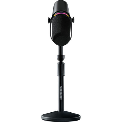 Shure MV7+-K micrófono para podcast XLR USB 48 kHz 24-Bit con soporte escritorio