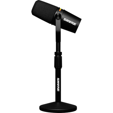Shure MV7+-K micrófono para podcast XLR USB 48 kHz 24-Bit con soporte escritorio