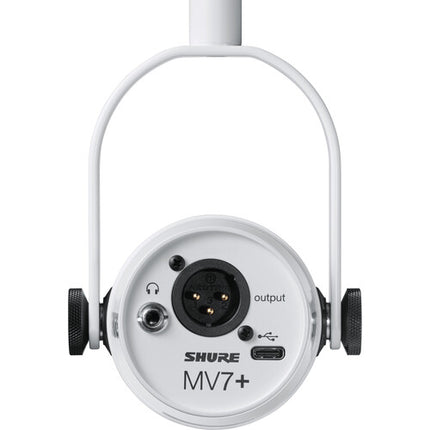 Shure MV7+ Micrófono Dinámico para Podcast USB XLR Blanco 48 kHz 24-Bit
