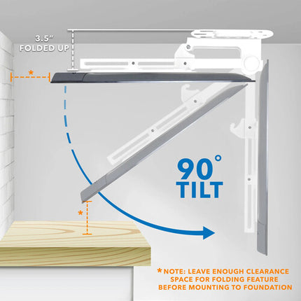 Mount-It! MI-4225WHT Soporte de Techo Plegable para TV 23 a 55" Blanco 44 lb capacidad