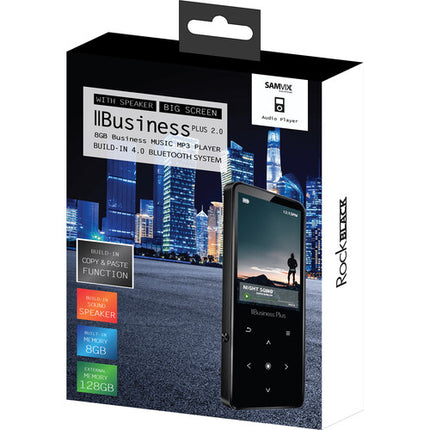 Samvix iBusiness Reproductor MP3 Deportivo 16GB Negro Bluetooth 2.1