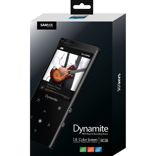 Samvix Dynamite Reproductor MP3 Deportivo 8GB Pantalla 1.8" Bluetooth