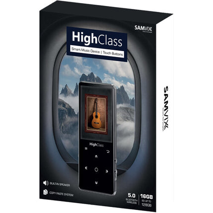 Samvix HighClass Reproductor MP3 Kosher 16GB Bluetooth Pantalla LCD Blanca
