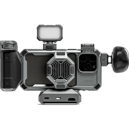 Tilta Khronos Ultimate Kit para iPhone 15 Pro Max con sistema de enfriamiento y panel LED
