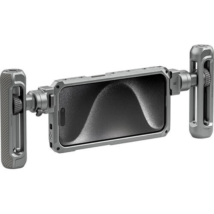Tilta Khronos Kit Ligero para iPhone 15 Pro Estuche y Mango Ajustable Titanio Blanco