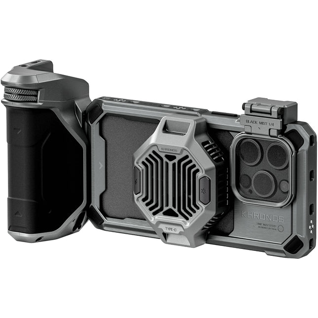 Tilta Khronos Advanced Kit para iPhone 15 Pro Estuche Enfriador y Filtro ND 0.6 1.2