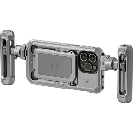 Tilta Khronos Kit Ligero para iPhone 15 Pro Max Estuche y Asa Ajustable Titanium White