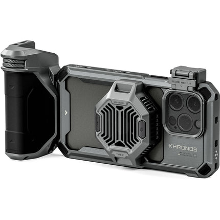 Tilta Khronos Kit avanzado para iPhone 15 Pro Max sistema de refrigeración y filtros ND 0.6 y 1.2