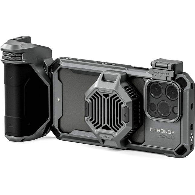Tilta Khronos Kit avanzado para iPhone 15 Pro Max sistema de refrigeración y filtros ND 0.6 y 1.2