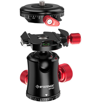 iFootage MP30 Cabezal Panorámico Bola Capacidad 10 kg y Nivel de Burbuja