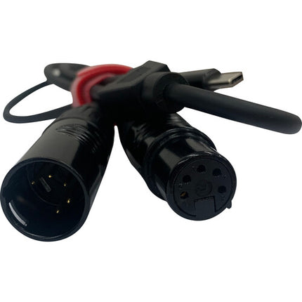 iFootage 5-Pin DMX a USB-C Cable Y con conectores XLR macho y hembra