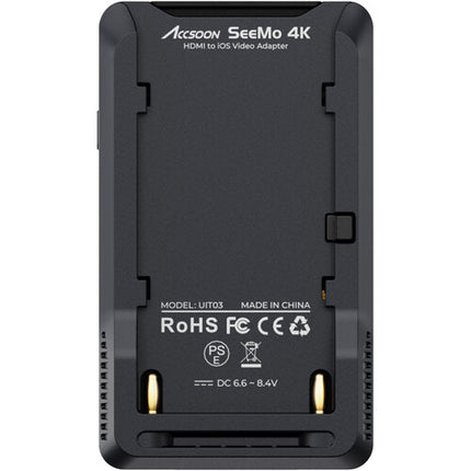 Accsoon SeeMo Adaptador HDMI para iPhone Monitor 4K con Lectura SD