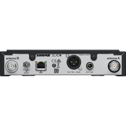 Shure SLXD14/UL4B Sistema Micrófono Lavalier Cardioide Inalámbrico Digital 32 Canales 330 Pies de Alcance