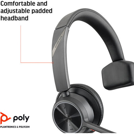Poly Voyager 4310 Auricular Bluetooth Mono con Dongle USB-C BT700 y 24 Horas de Uso