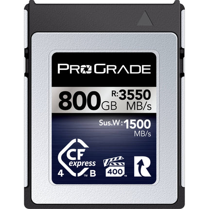 ProGrade Digital 800GB CFexpress 4.0 Tipo B Iridium Tarjeta de Memoria 3550 MB/s Lectura 3000 MB/s Escritura