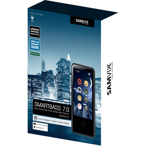 Samvix SmartBass 7.0 Reproductor MP3 32GB Pantalla Táctil Bluetooth