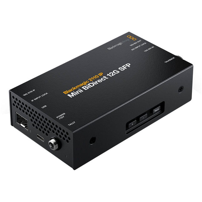 Blackmagic Design 2110 IP Mini BiDirect 12G Convertidor SFP 12G-SDI UHD 4K PoE 10G Ethernet