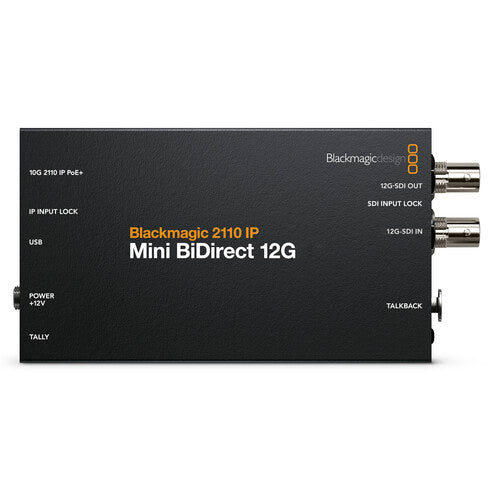 Blackmagic Design 2110 IP Mini BiDirect 12G Convertidor UHD 4K PoE