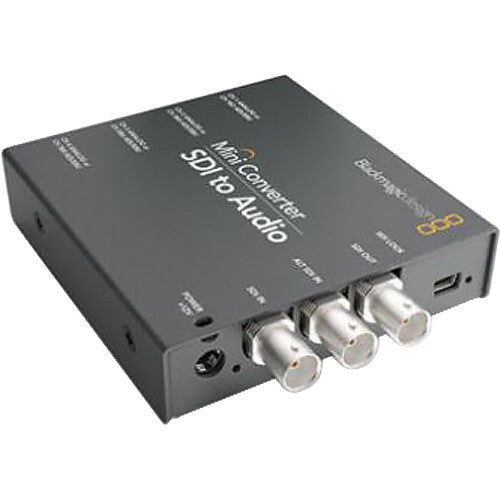 Blackmagic Design SDI a audio mini convertidor con conmutación automática y fuente de alimentación