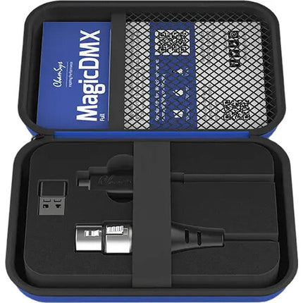 ChamSys MagicDMX Full Interface USB-C a DMX XLR 5 Pin con Estuche