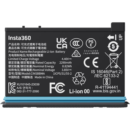 Batería recargable Insta360 2290mAh para cámara X4 135 minutos autonomía