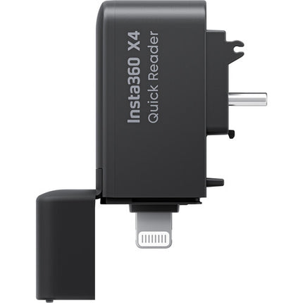 Insta360 Quick Reader para X4 con conectores USB-C y Lightning y soporte microSD