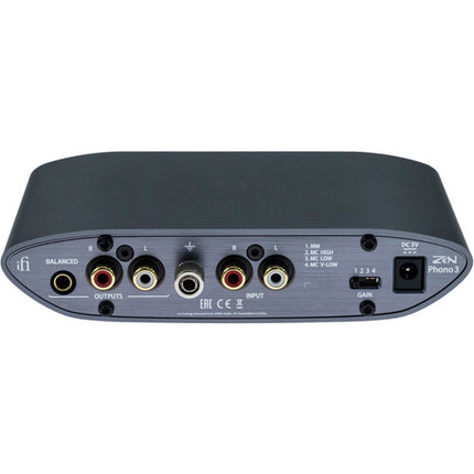 iFi audio Zen Phono 3 Balanced Preamplificador de fono con ganancia 36-72 dB y filtro subsonico