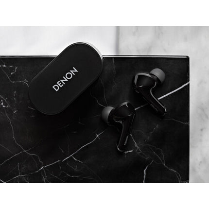 Denon Auriculares True Wireless con Cancelación de Ruido Negra 24 Horas Reproducción