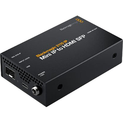 Blackmagic Design 2110 Mini Convertidor IP a HDMI SFP 2160p60 10G Fibra óptica