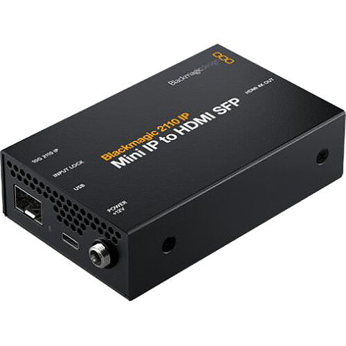 Blackmagic Design 2110 Mini Convertidor IP a HDMI SFP 2160p60 10G Fibra óptica
