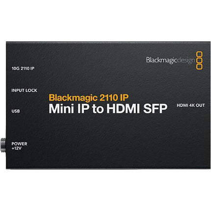 Blackmagic Design 2110 Mini Convertidor IP a HDMI SFP 2160p60 10G Fibra óptica