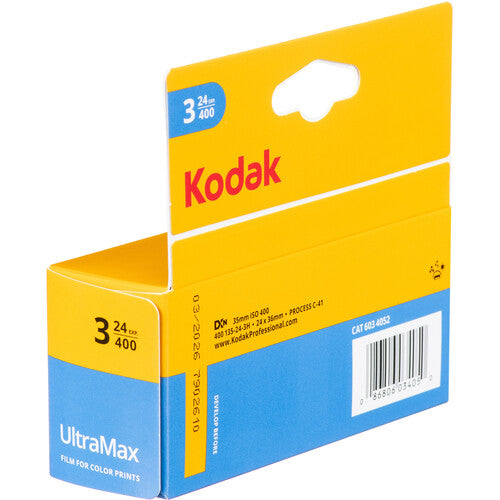 Kodak GC UltraMax 400 película negativa color 35mm ISO 400 24 exposiciones 3 unidades