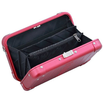 Aleon Estuche Cruzado de Aluminio Pequeño Ruby con Correa y 3 Bolsillos