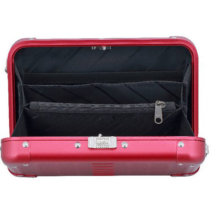 Aleon Estuche Cruzado de Aluminio Pequeño Ruby con Correa y 3 Bolsillos