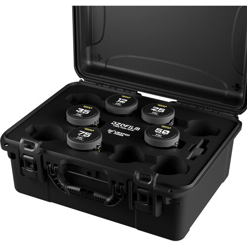 DZOFilm VESPID Prime Kit de 5 lentes 12-75mm monturas ARRI PL y Canon EF estuche rígido incluido
