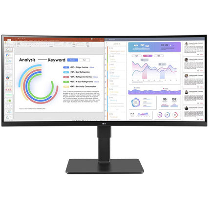 LG UltraWide 34BQ77QE-B Monitor Curvo 34" 3440x1440 HDR 3800R IPS USB-C 90W