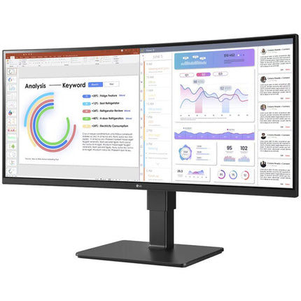 LG UltraWide 34BQ77QE-B Monitor Curvo 34" 3440x1440 HDR 3800R IPS USB-C 90W
