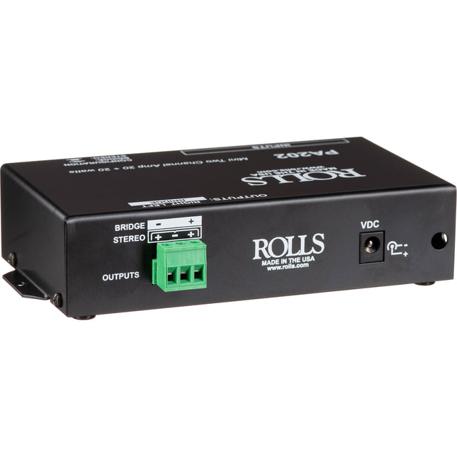 Rolls PA202 Amplificador Estéreo Mini Clase D 20W Compacto USA