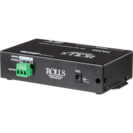 Rolls PA202 Amplificador Estéreo Mini Clase D 20W Compacto USA