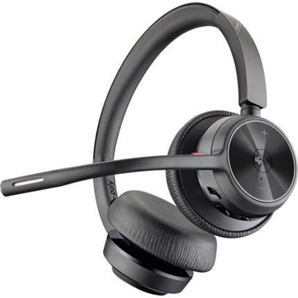 Poly Voyager 4320 Auriculares Bluetooth Estéreo con Dongle USB-A 24 Horas de Uso Estuche de Viaje