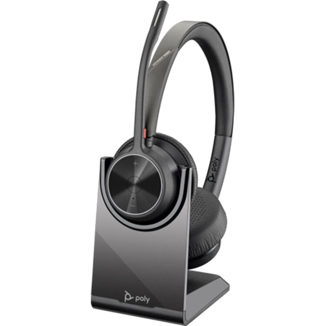 Poly Voyager 4320 Auriculares Bluetooth con Dongle USB-A y Base Carga 24H Talk Time