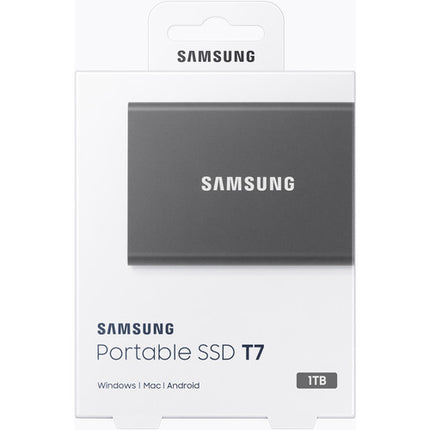 Samsung 4TB T7 SSD portátil USB 3.2 Gen 2 velocidad 1050 MB/s Titan Gray