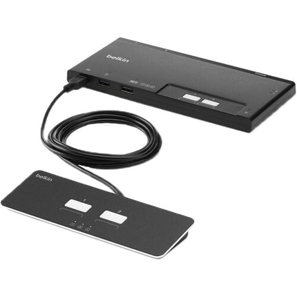 Belkin 2-Port KVM Switch Modular DisplayPort Doble 3840x2160 2 USB-A