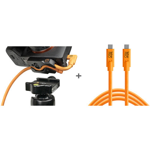 Tether Tools TetherGuard Placa Arca y Cable USB-C 15 pies Naranja