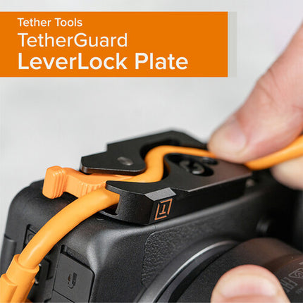 Tether Tools TetherGuard Kit Placa Arca 1/4" y Cable USB-C 15 pies alta visibilidad