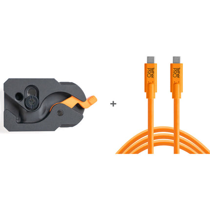 Tether Tools TetherGuard Placa Arca y Cable USB-C 15 pies Naranja