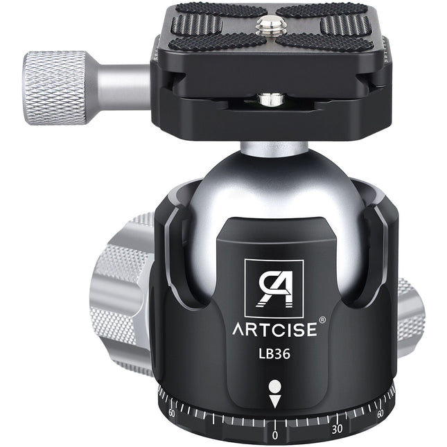 ARTCISE LB36 Cabezal de Bola Bajo Perfil Capacidad 44 lb Altura 3.15" con Funda